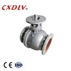 DIN3357 2pcs Trunnion Mounted Ball Valve Worm Gear Operation